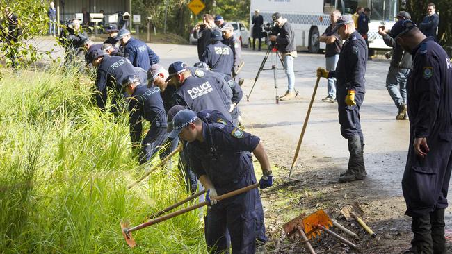 NSW Police search bushland at Batar Creek in 2018. Picture: AAP