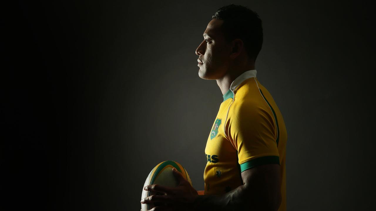 Wallabies portraits by Luke Marsden. Israel Folau.