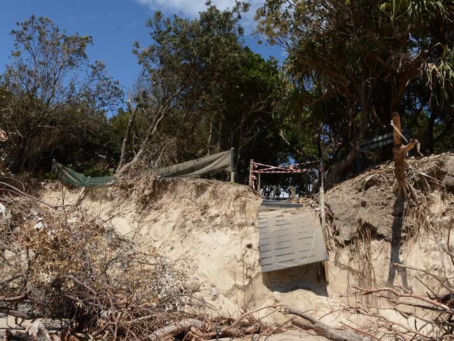 Serious erosion is continuing to cause concerns on Clarkes Beach in Byron Bay. Some of the beach access points remain closed as of Friday, September 18.