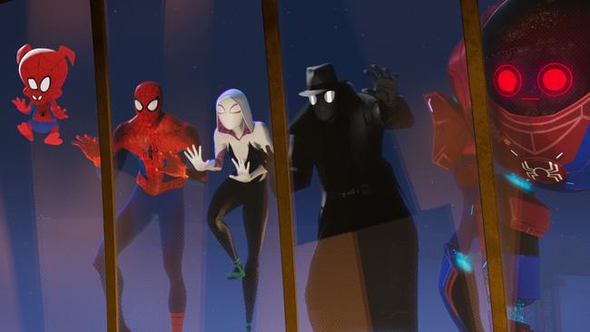 Spider-Ham, Peter Parker, Spider-Gwen, Spider-Man Noir and SP//DR.