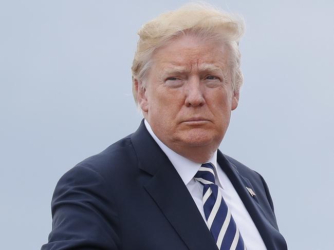 President Donald Trump boards Air Force at Andrews Air Force Base, Md., Friday, Aug. 31, 2018. as he prepares to travel to Charlotte, N.C. (AP Photo/Pablo Martinez Monsivais)