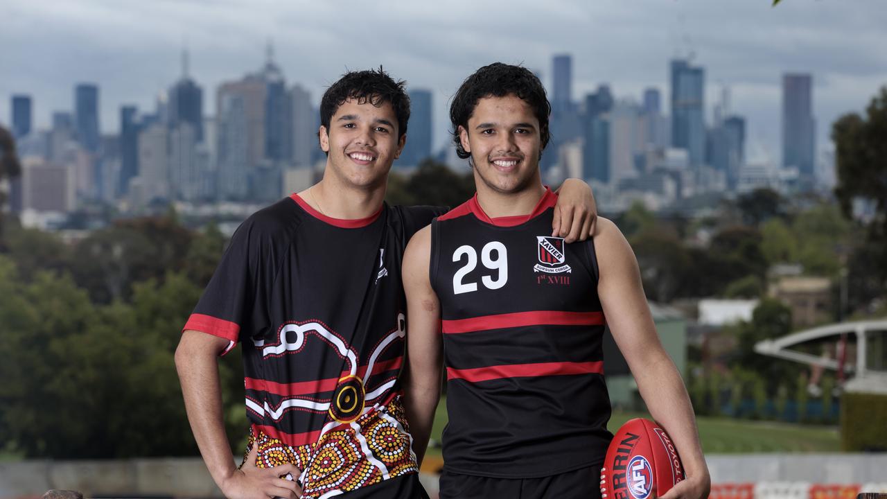 Twins Alwyn Junior and Jayden Davey. Picture: NCA NewsWire / David Geraghty