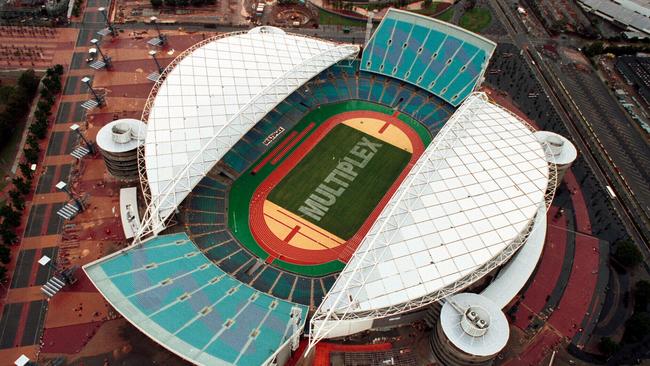 The Sydney 2000 Olympic Stadium was completed at Homebush in time for the 2000 Games.