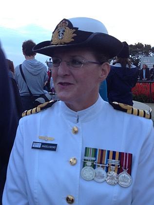 Captain Angela Bond, who gave the Anzac Day dawn service address at the Kings Park State War Memorial.