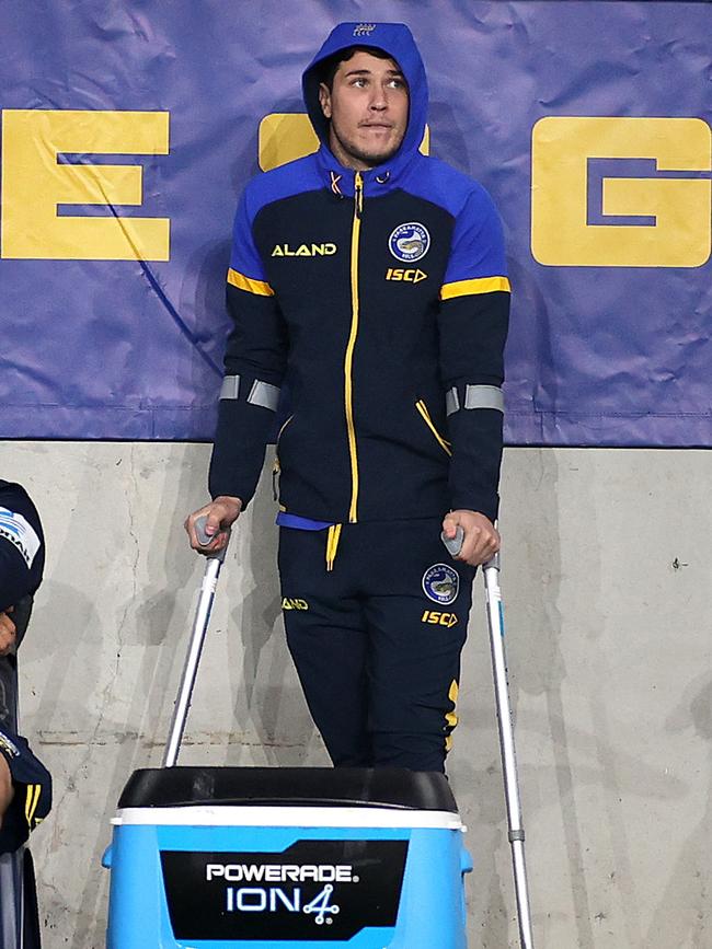 Injured Mitch Moses. Picture: Phil Hillyard