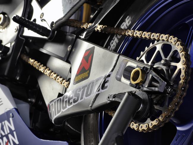 The 2015 Yamaha YZR-M1 MotoGP bike.