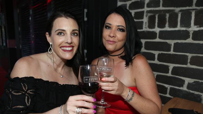 Joanne Fazakerley and Linda Hart of NZ celebrating New Years Eve in Surfers Paradise. Picture: Mike Batterham