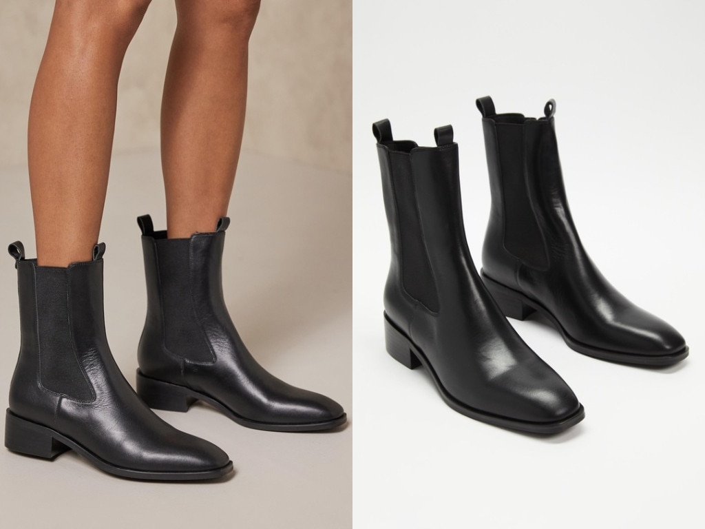 Aere Flat Leather Chelsea Boots. Picture: THE ICONIC.