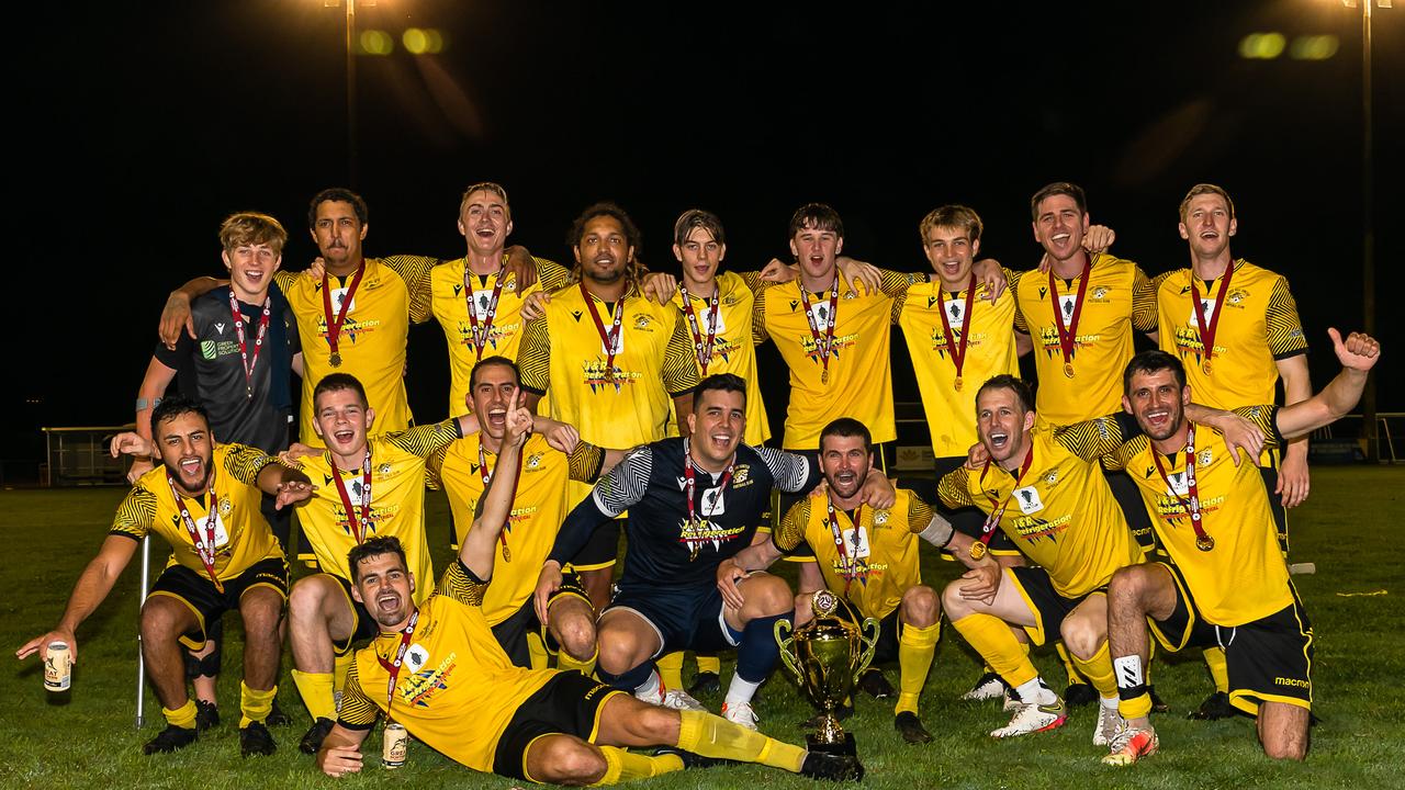 2021 Men's Premier League final Winners Edge Hill United. Picture: Emily Barker