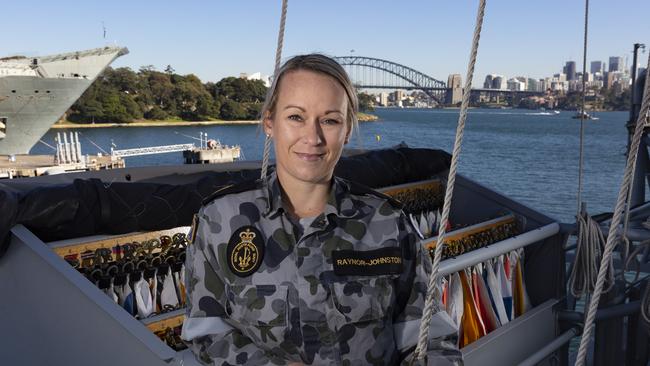 Able Seaman Combat Information Systems Cea-Ann Rayner-Johnston on board the Parramatta. Picture: ADF