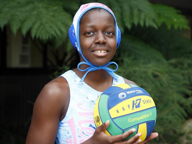 Victoria Belando Nicholson during the Australian water polo youth championships at the Sleeman sports complex in Brisbane. Picture: Tertius Pickard