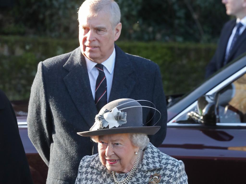 Queen Elizabeth II and Prince Andrew attend church. Picture: Chris Jackson/Getty Images