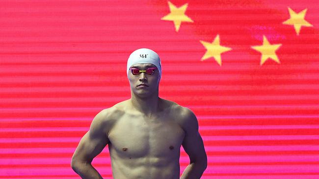 Sun Yang hopes to return to the pool soon. (Photo by Manan VATSYAYANA / AFP)