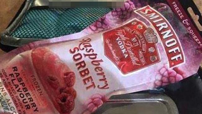 This mum told her daughter to grab a frozen drink pouch from the freezer, and this is what she found. Picture: Facebook