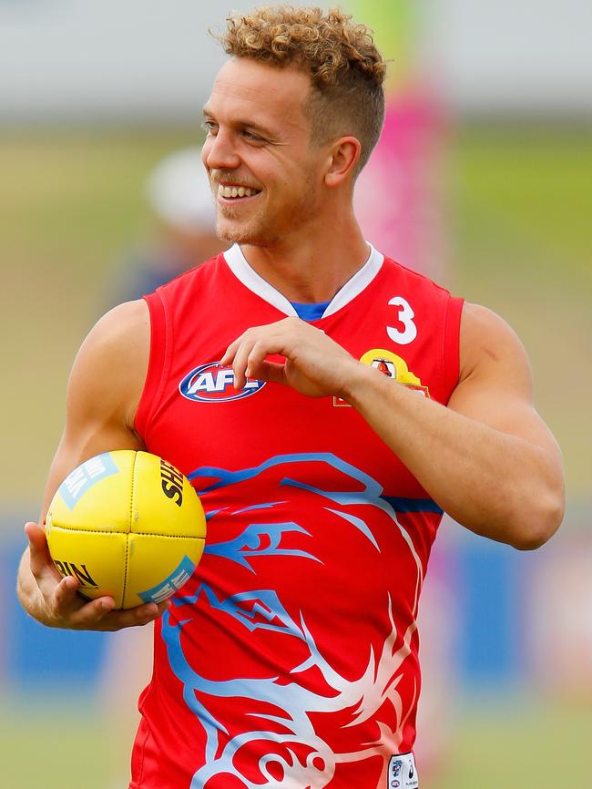 Mitch Wallis at Bulldogs training.