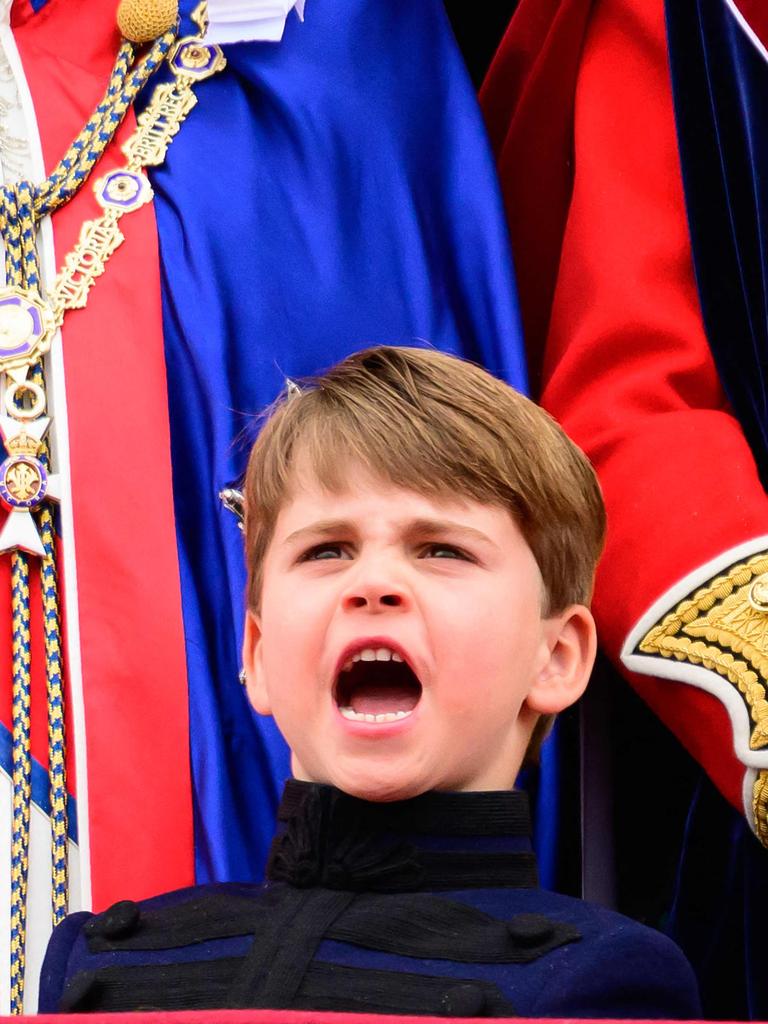 Thank god for the children. Picture: Leon Neal / POOL / AFP