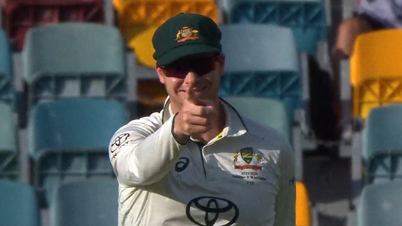 Steve Smith enjoyed it even more than Nathan Lyon. Photo: Fox Cricket.