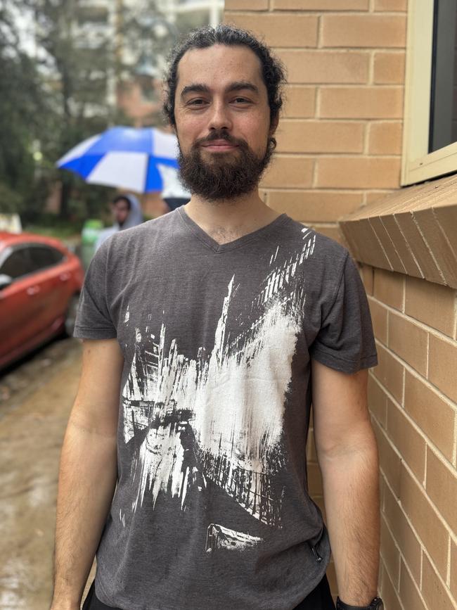 Carlingford resident Jeremy Amin at the Boronia Grove Community Centre polling booth. Picture: Amaani Siddeek