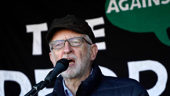 Former Labour party leader Jeremy Corbyn blames NATO and the EU for the situation in Ukraine. Picture: AFP.