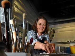 POTTERY PREPARATION: The annual Australian Ceramics Open Studio event is coming up and Buderim potter Carol Forster is ready to go. Picture: John McCutcheon