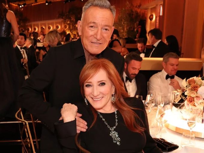 Bruce Springsteen, Patti Scialfa at the 2024 Golden Globe Awards. Golden Globes 2024 via Getty Images