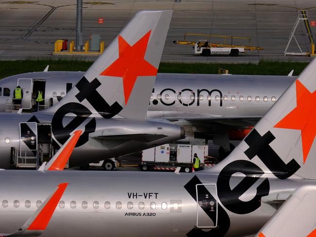 MELBOURNE, AUSTRALIA - NewsWire Photos OCTOBER 4, 2022. Generic photo of Jetstar at MelbourneÃs Tullamarine airport .Picture: NCA NewsWire / Luis Enrique Ascui