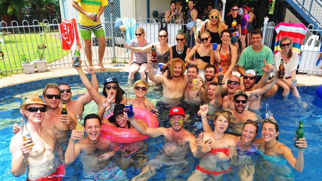 Australia Day crew at the pool.