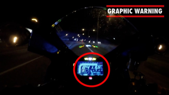 Shocking footage of motorcycle crash