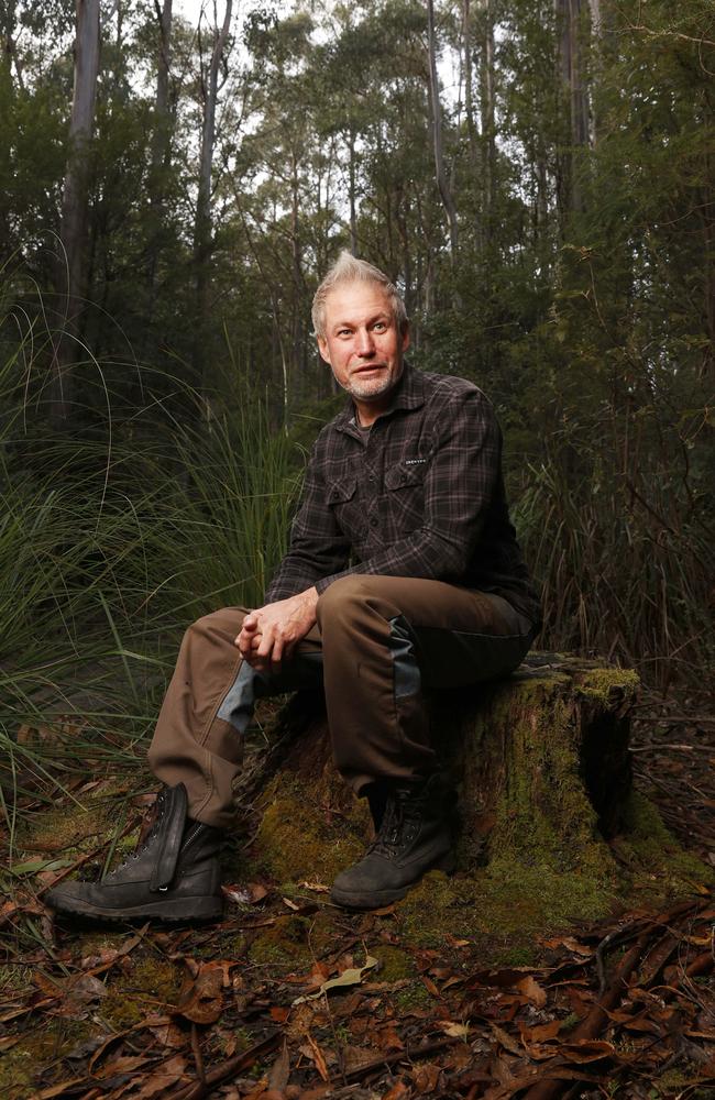 Michael Smith, co-owner of Huon Bush Retreats at Ranelagh, is fighting to save the property from being sold. Picture: Nikki Davis-Jones