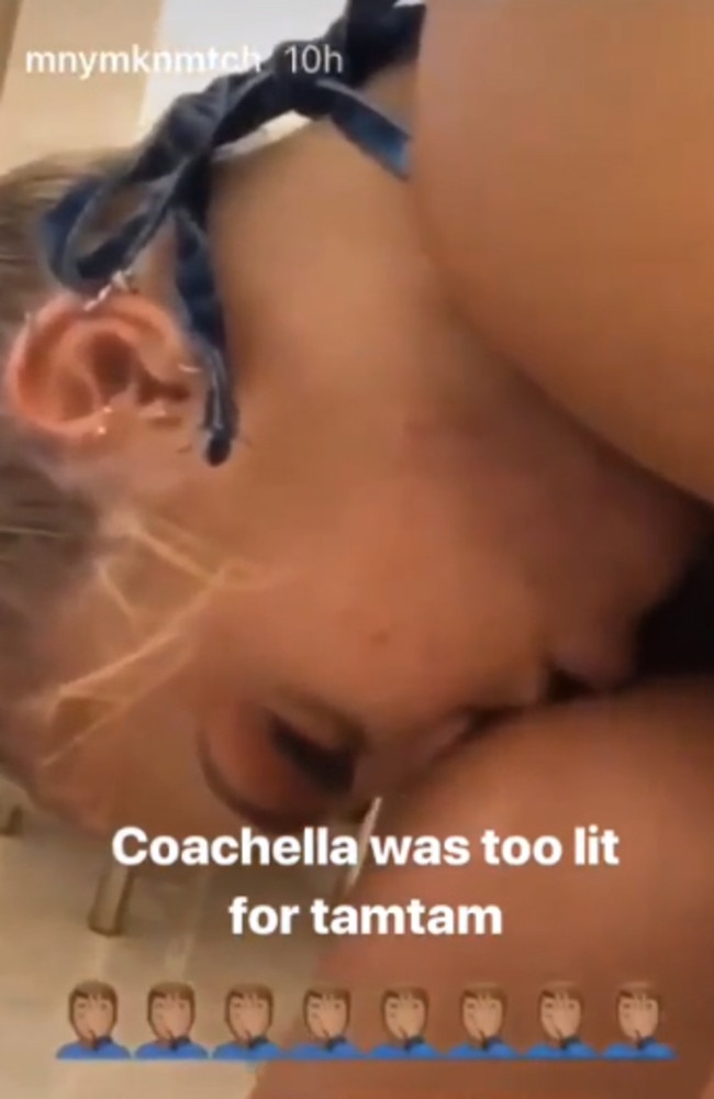 Tammy passed out after a big day at Coachella