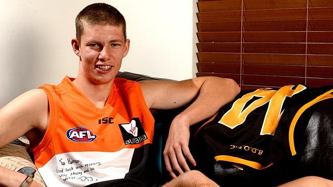 Brighton footballer Harrison Wakefield has struck up a friendship with GWS Giants co-capt