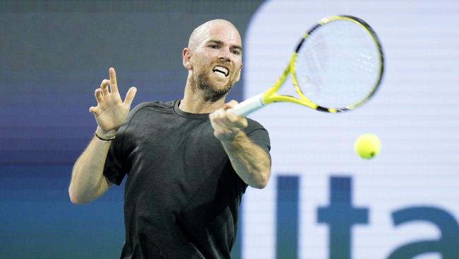 Adrian Mannarino found Nick Kyrgios too tough in Miami. Picture: Getty Images/AFP