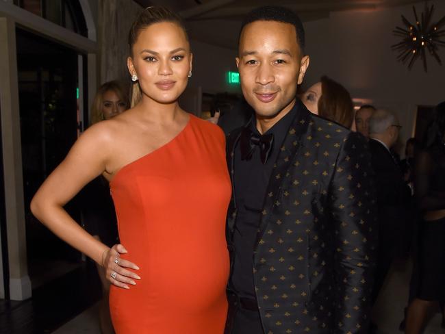 Chrissy Teigen and John Legend looking gorgeous at the Grammy after-party. Picture: Larry Busacca/Getty Images