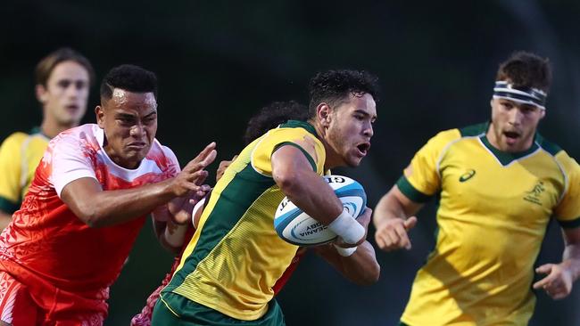 Isaiah Latu fractured a man’s skull while drunk in Canberra. Picture: Chris Hyde/Getty Images