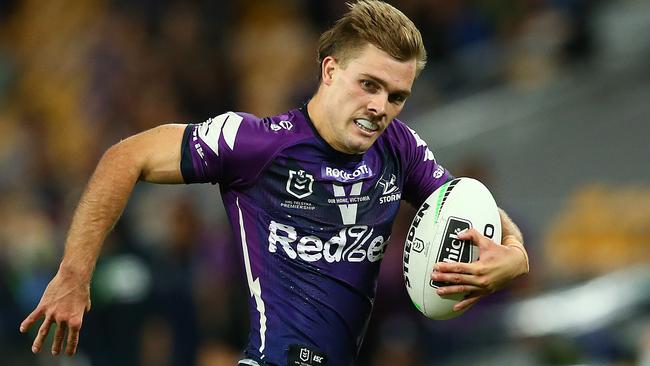 Ryan Papenhuyzen has produced one of his best ever performances for the Storm, guiding them to within a game of the Grand Final. Picture: Getty Images.