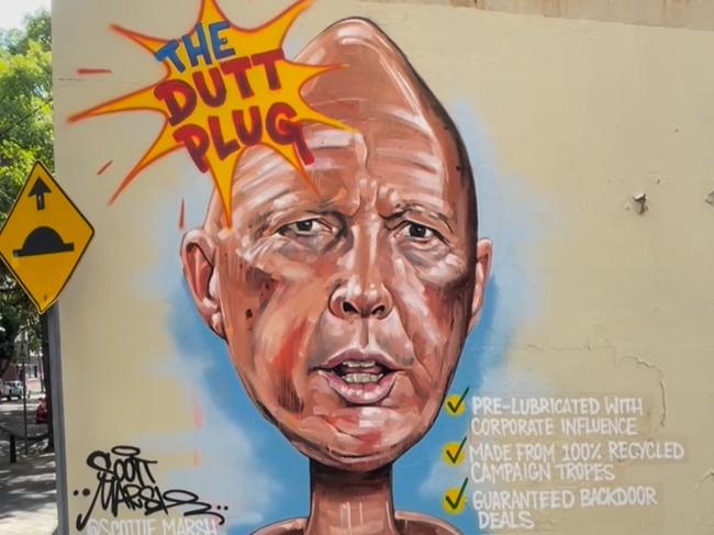 X-rated Dutton mural pops up in Sydney