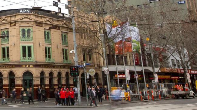 The Swanston St strip next to Young and Jackson is set to be demolished.