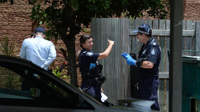 Police at the scene of an alleged stabbing murder at a unit in Bergin Street in January 2019. - Photo Rob Williams