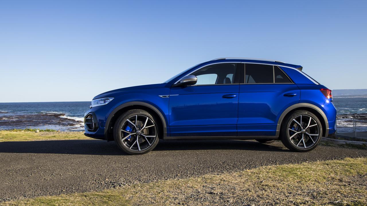 The T-Roc R looks muscular on the road.