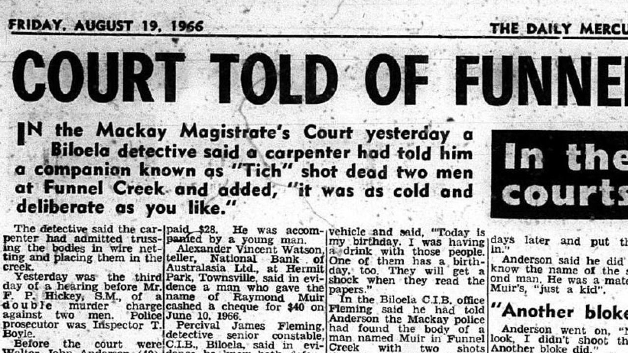 Articles by the Daily Mercury about the Funnel Creek murders