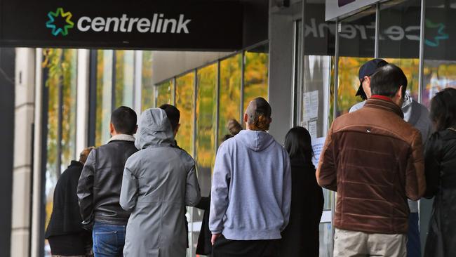 The Reserve Bank of Australia is expecting unemployment to peak at 10 per cent. Picture: William West/AFP