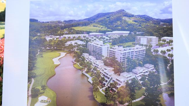 An artist impression on display at Russell Crowe's official announcement of his film studio for Coffs Harbour.