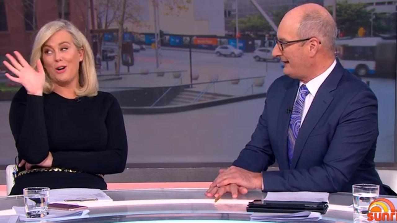 Sam Armytage did her best to fob off Kochie's questions on Sunrise.