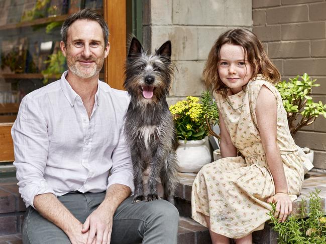 RUNT_Author Craig Silvey with Lily LaTorre  and Squid, who will star in the movie based on his book.PHOTO CREDIT - Court McAllister