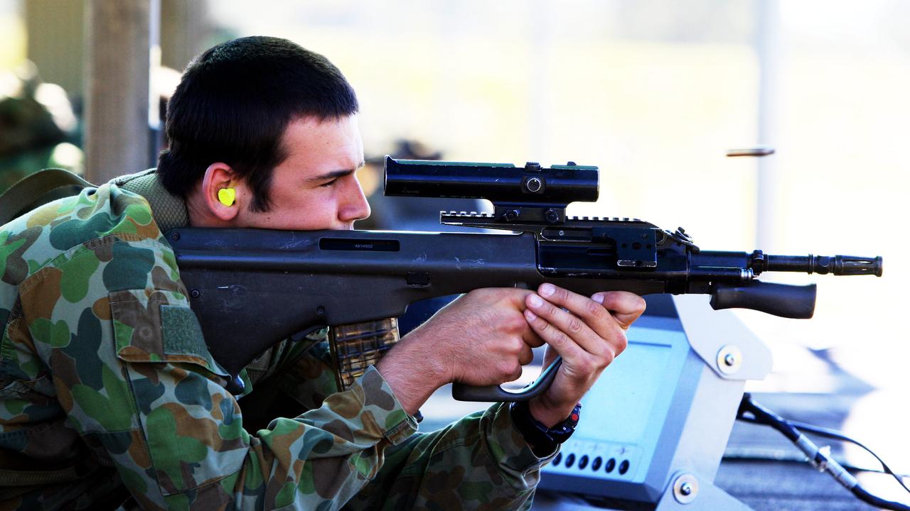 FILE PHOTO: A soldier from A Company, 3rd Battalion The Royal Australian Regiment 3RAR firing at AuSteyr riffle at Holsworthy Army barracks.