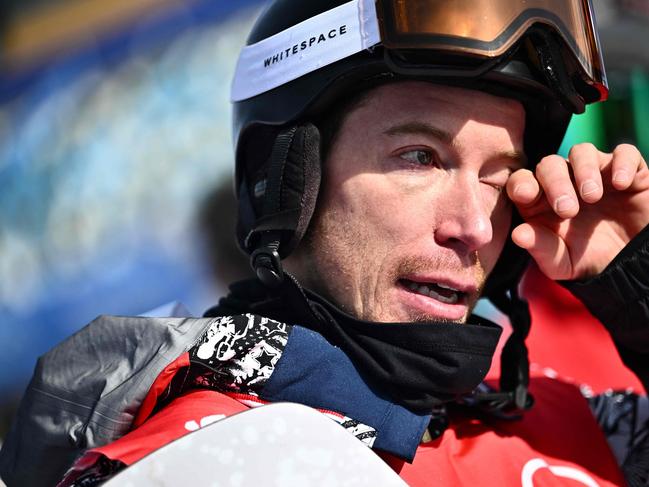 American legend Shaun White was moved to tears after his last competitive run. Picture: AFP