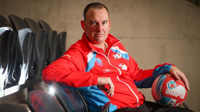 Rob Wright, NSW Swifts head coach at Sydney Olympic Park. Picture Craig Greenhill