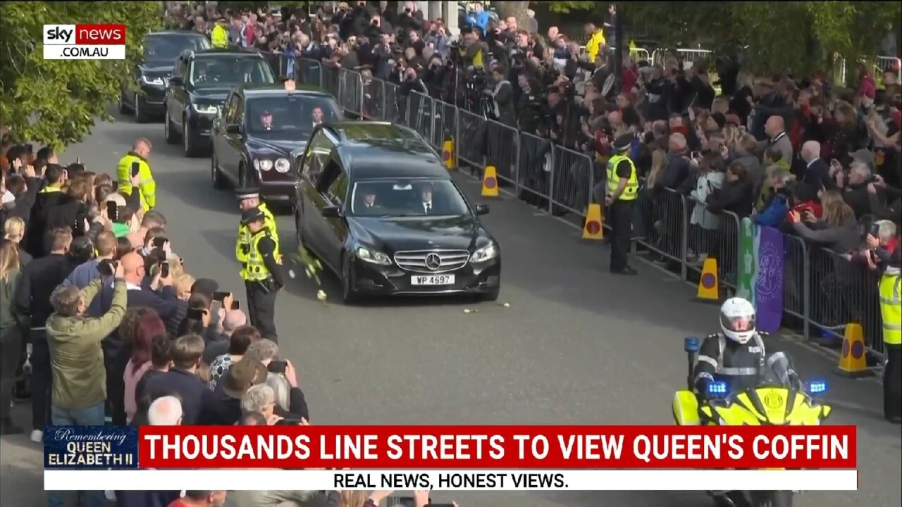 Queen Elizabeth II’s coffin arrives in Edinburgh