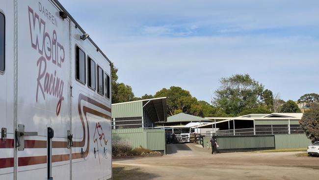 The stables in Warrnambool this morning. Picture: Robin Sharrock