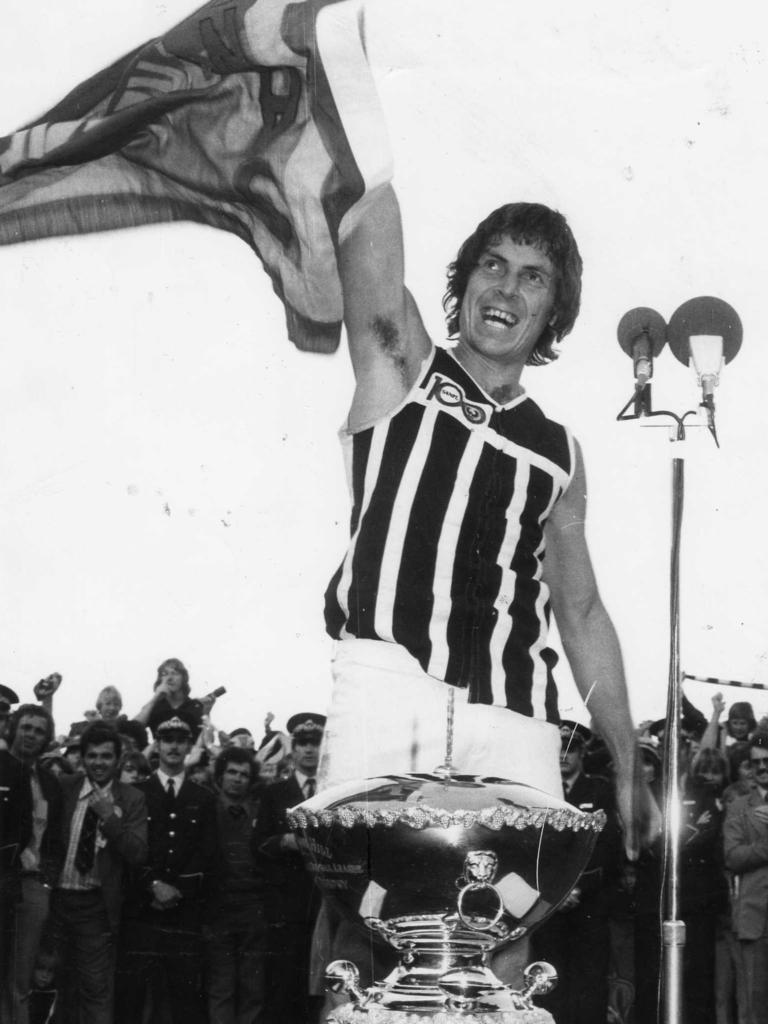 Russell Ebert after Port Adelaide’s victory in the 1977 SANFL grand final.